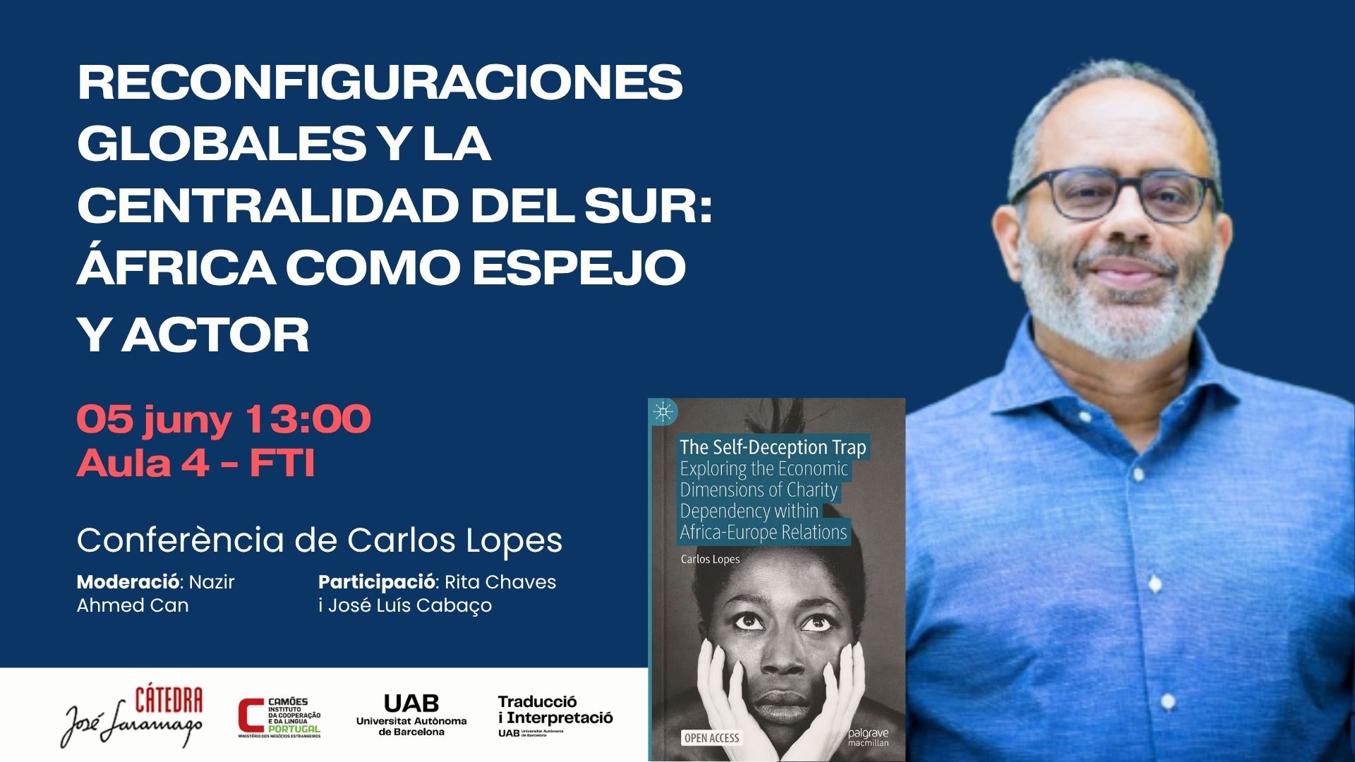 Imatge de la conferència de Carlos Lopes.